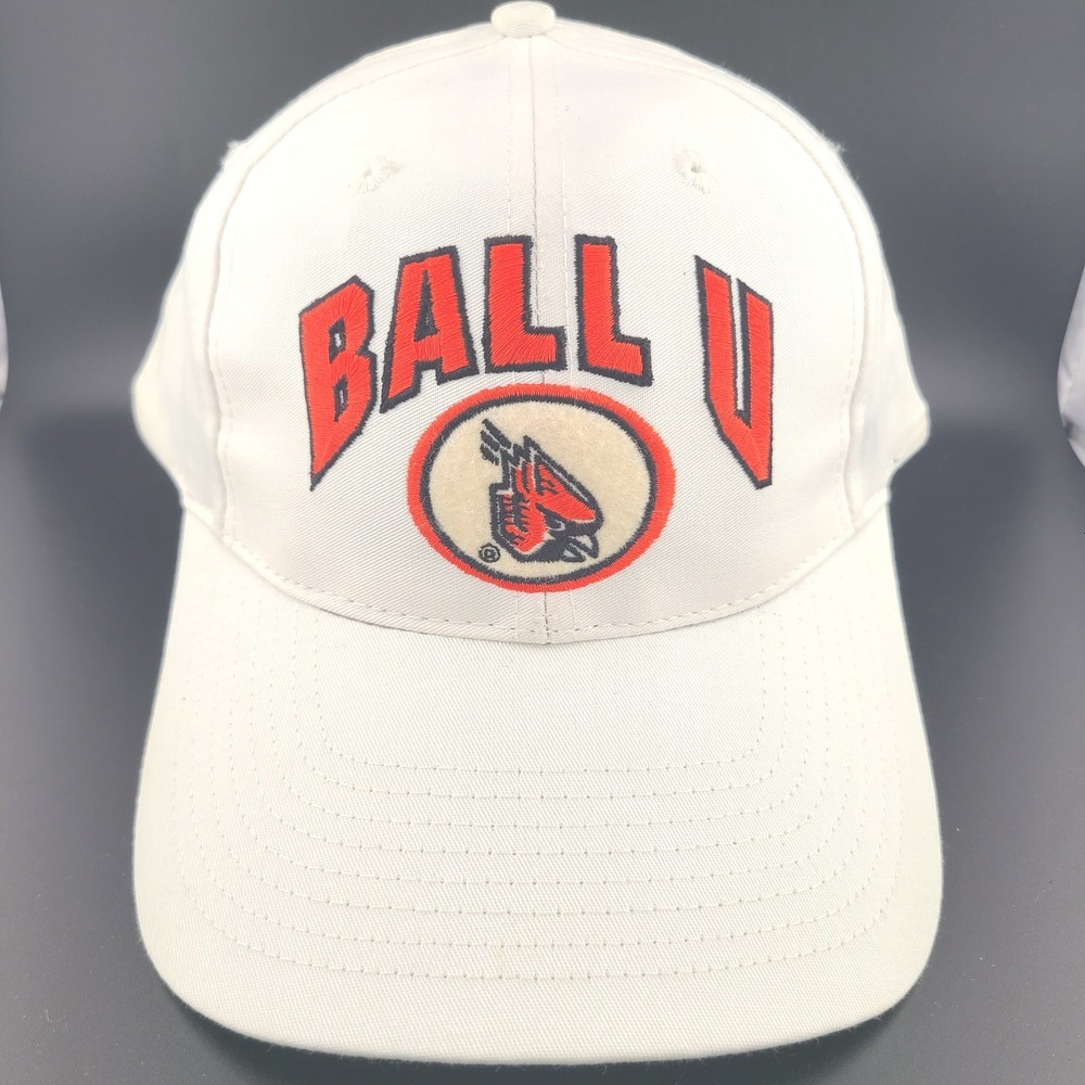 Vintage Top of the World Ball State Cardinals Ball U NCAA Men White Snapback Hat